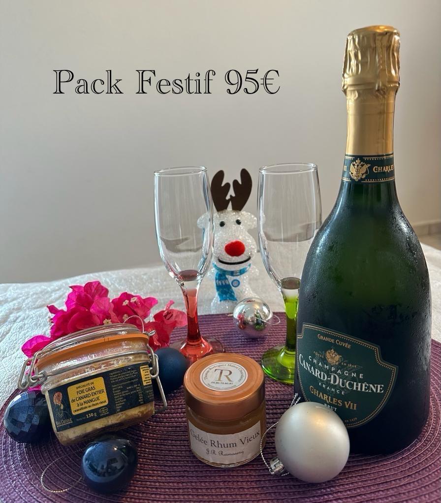 Pack festif préparé par Muriel pour Villa Pitaya