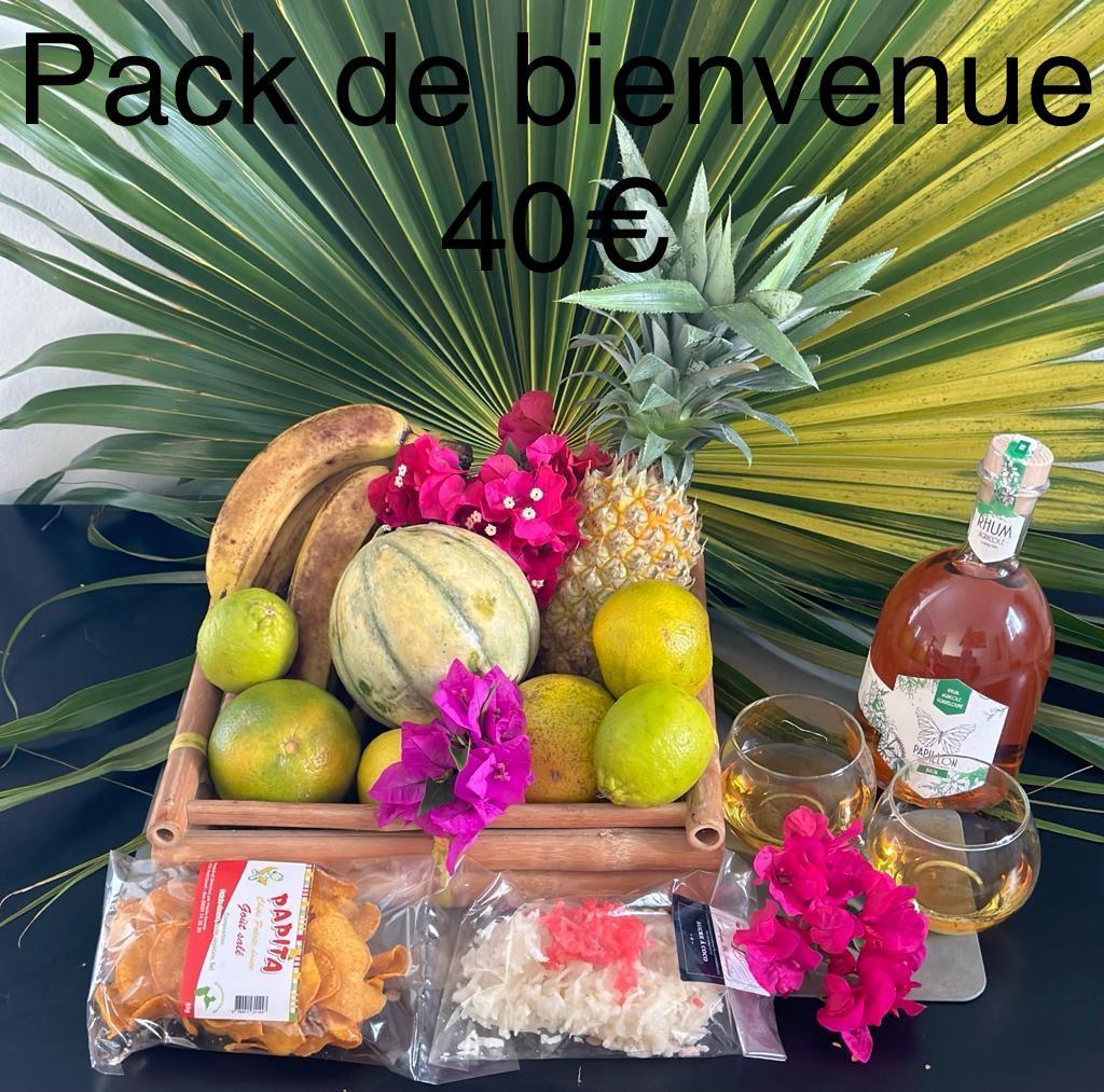 Pack de bienvenue préparé par Muriel pour Villa Pitaya